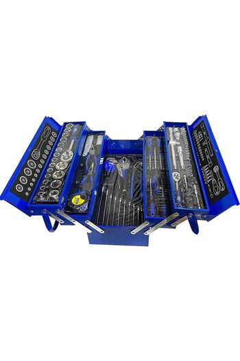boss life style 85-Piece Socket Set Toolbox with Wrenches
