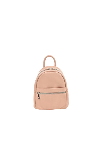 Generic Women's backpack made of genuine leather BG18811, Rosa