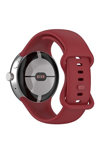 SOL Watch Strap for Google Pixel Watch/Watch 2/Watch 3 41mm, Protect, L34, Silicone, Bordeaux