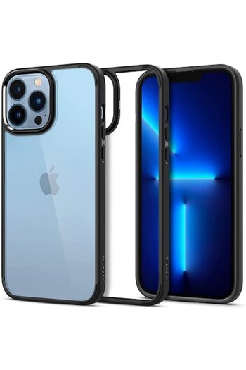 Spigen Ultra Hybrid Case for iPhone 13 Pro, Matte Black