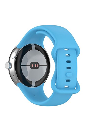SOL Curea de ceas pentru Google Pixel Watch/Watch 2/Watch 3 41mm, Protect, L39, Silicon, Albastru deschis