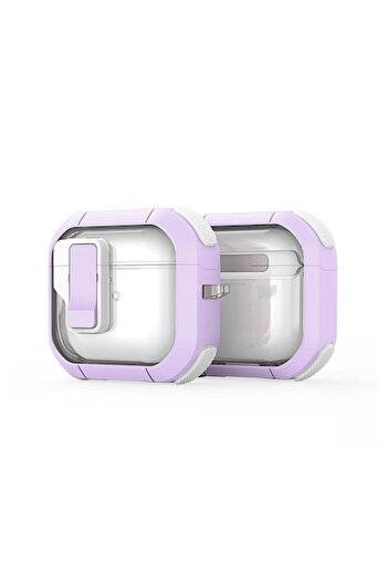 Stef's Cat Husa pentru Apple AirPods 4, Y61, Policarbonat, Purple/White
