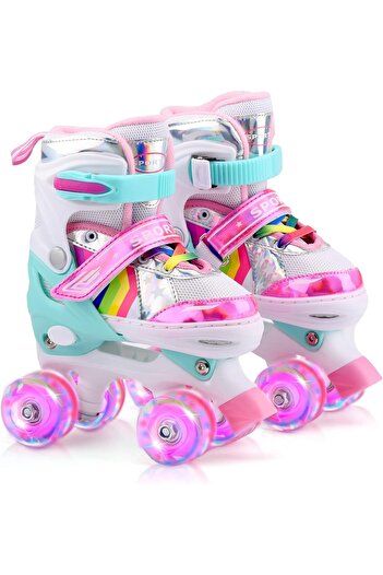 Elindor ® Adjustable Casters for Children and Adults, M, Pink