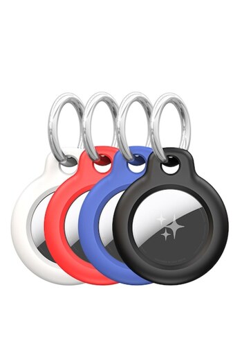 SOL High Protection Case for AirTag, SOL, X36, Stainless Steel, Intense Dark/White/Blue/Red