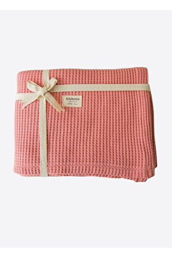 kitikate Organic Waffle Blanket Pink
