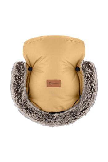 Petite&Mars Warm stroller gloves, Petite&Mars, Furry, With removable fur, For cold weather