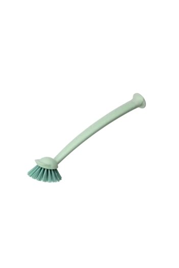 dalip Circular Dish Brush with Suction Cup, 29cm, Green