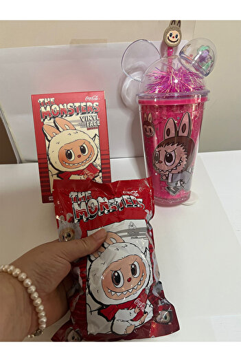 hanemlife Labubu Cup with Straw Drinking Water Labubu Coca-Cola Figure Charm Baby Bottled or Boxed Surprise
