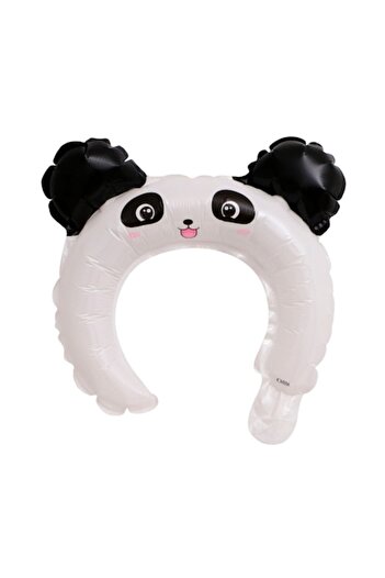 Terra Metallic Foil Balloon, Crown Type with Ears, Panda Model
