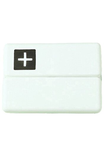 Camy Portable Medicine Storage Box with 7 Sealed Compartments, Foldable, White/Black