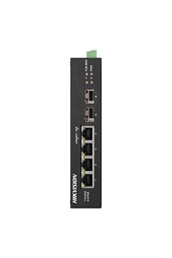 Hikvision Switch 4 porturi Gigabit PoE, 2 porturi uplink SFP - DS-3T0506HP-E-HS