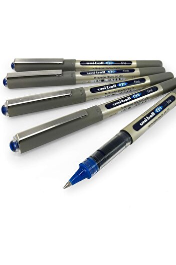 UNİ-BALL - UB-157 Liquid Ink Rollerball Pens - 0.7mm Nib - Blue Ink - Pack of 5