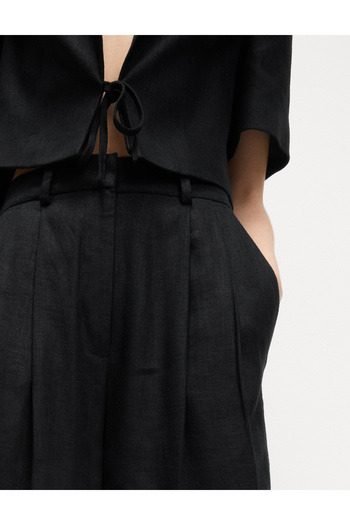 Marks & Spencer Keten Twill Wide Leg Pantolon