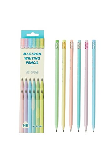 dalip Set 12 Black Pencils, Flippy, for School Students, with Eraser, Multicolor Model Pal