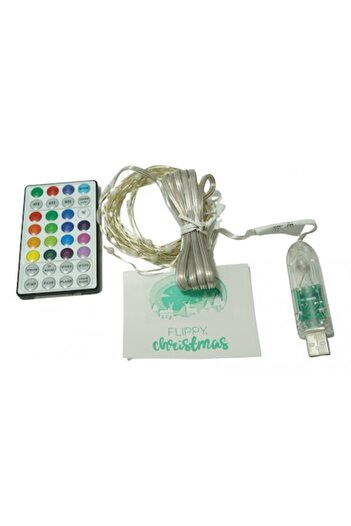 Danex Christmas Installation, 5 meters, 50 LEDs, remote control, 32 functions, multicolor RGB, copper wire