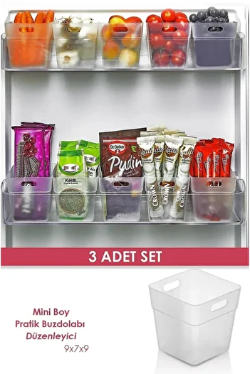AYGÖREN HOME 3-Piece Refrigerator Door Organizer| Refrigerator Organizer and Bathroom Organizer