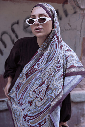 Oxygen Scarfs New Ethnic Pattern Cotton Silk Shawl 65301