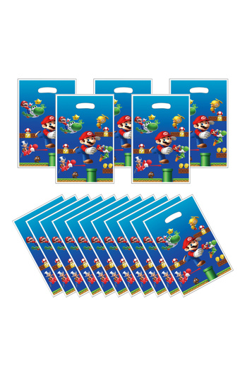 Miniso 25x16.5cm 30pcs 30pcs Mario Birthday Party Gift Bags，Mario Candy Bags，Mario Goody Bags，Mario Birthda