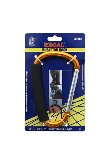 Regal Lightweight and Durable D-Shaped Screw Carabiner Musketon Hook