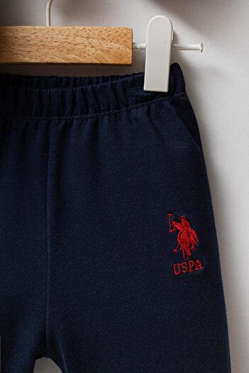 U.S. Polo Assn. Bisiklet Yaka Erkek Bebek Alt Üst Takım, 2 iplik Dokuma