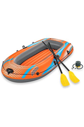 BESTWAY Kondor 2000 Inflatable Rubber Boat Dinghy For 1 Adult 1 Child 196X106cm