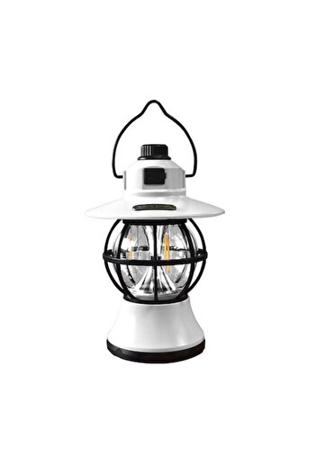CLICK Portable Retro Camping Lamp, Vintage LED Lantern, Rechargeable 1200mAh Battery