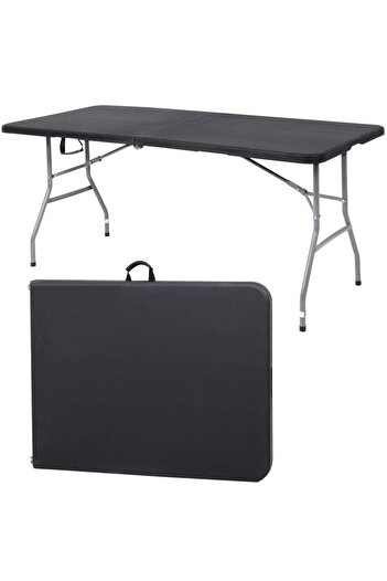 SERSIMO Masa dreptunghiulara pliabila multifunctionala, 180x75x75cm, neagra