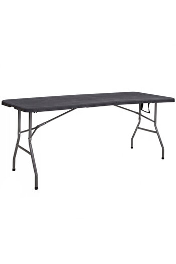 SERSIMO Masa dreptunghiulara pliabila multifunctionala, 1.8 m x 0.75 m x 0.75 m, neagra