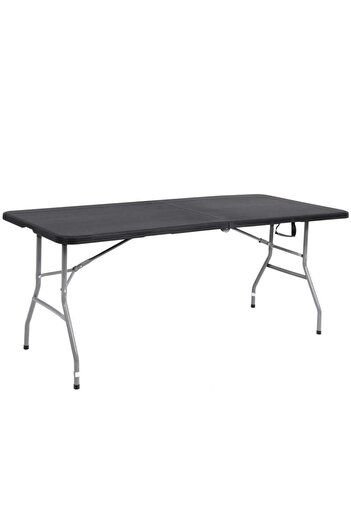 SERSIMO Masa dreptunghiulara pliabila multifunctionala, 180x75x75cm, neagra