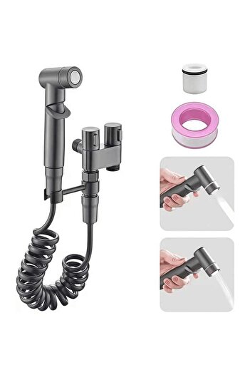 OEM Dus Igienic pentru Toaleta, Reglabil 45 grade, Jet Puternic si Furtun Spiralat, -Friendly, pentru