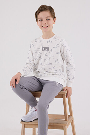 U.S. Polo Assn. Σετ αθλητικής φόρμας U.S. Polo Assn Boy's White