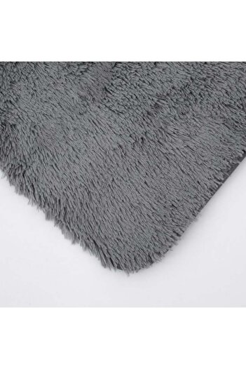 divendi-ro Decorative carpet for the hallway, long-pile pile look, non-slip surface, 160x60 cm, gray