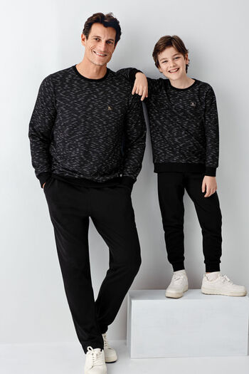 Arnetta Boy's Black Pajama Set