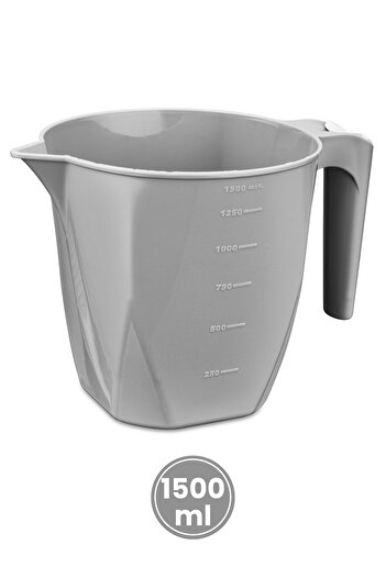 Flora 3’lü WC Tuvalet Temzilk Seti, Klasik WC Fırça Takımı + Maşrapa 1,5 Lt + Sessiz WC Kapağı Seti GRİ
