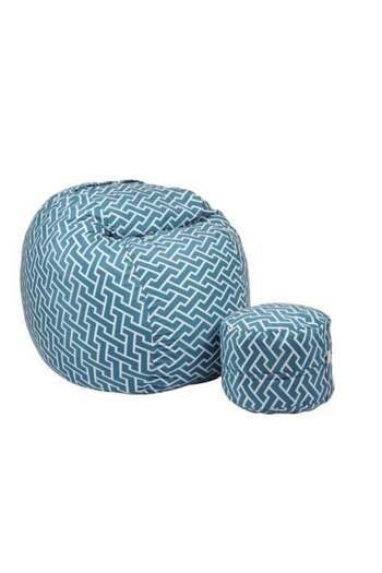 Pufrelax Set Fotoliu King Size cu Otoman (suport picioare), Material Textil - Zippity Turquoise