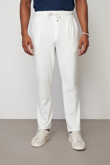 STYLE BOSS Beyaz Baggy Fit Erkek Pileli Pantolon E1028
