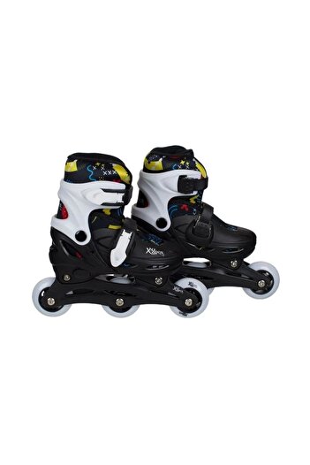 divendi-ro Aluminum Roller Skates, adjustable size 31-34, black and white