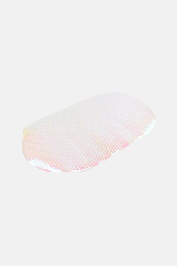 Bath Bliss Soft Oval Iridescent Bath Mat, Transparent