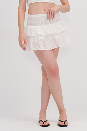 Addax Gipeli Scalloped Short Skirt E17438