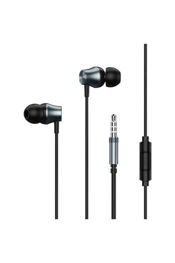 SOHO In-ear headphones with microphone and volume control, Deep bass boost model, Jack 3.5 mm, Grey