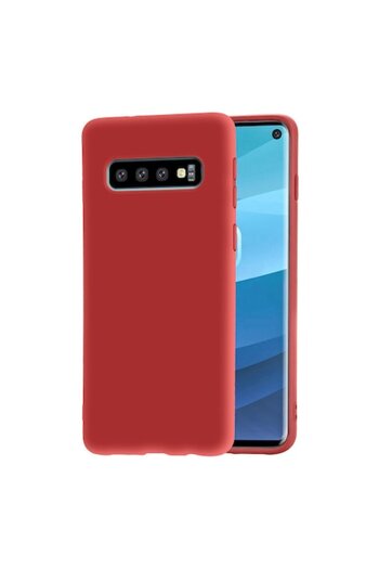 Bibilel Silicone Protective Case for Samsung Galaxy S10, Ultra Slim, Red