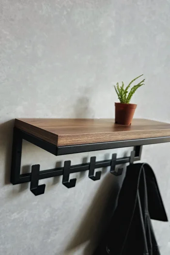 AJU Modern Coat Rack Wall Mounted Hanger and Rack Coat Umbrella Bag Towel Clothes Mail Hallway Hallway Hanger
