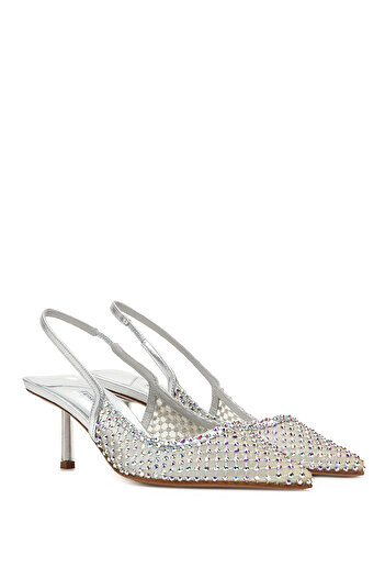LE SILLA Silver Stone Detailed Heeled Shoes