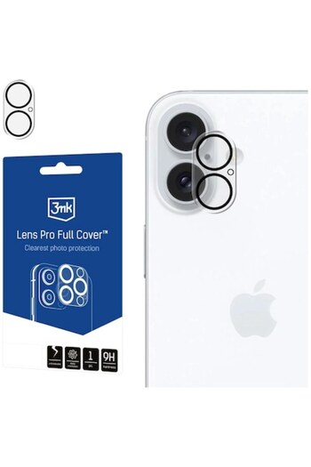 3MK Camera Protection Film Lens Protection Pro™, Full Cover for iPhone 16/16 Plus