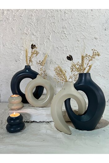 Zigzag Home Decorative 6 Piece Vase and Candle Holder Set /Ring Vase, Ivy Lover Vase, Tealight Candle Holder Set