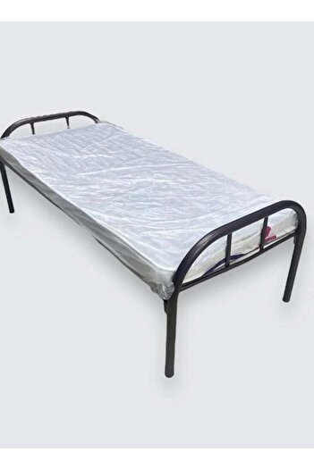 Generic Single Iron Bed with Mattress 190x90 cm