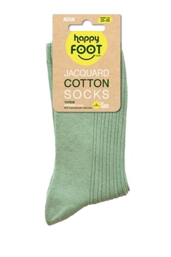 Agiva - Socks, Cotton, Green, 35-38