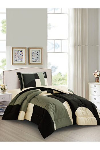 Donetella 2-Piece Digital Print Comforter Set – Twin Size 170x230 cm, Soft Microfiber Bedding Set.