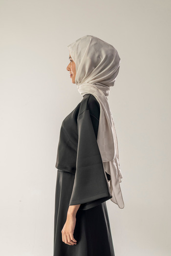 FLEUR SOİE Off White Checkerboard Pattern Jacquard Shal