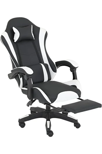 SPEARPC SGCE001 Gaming Chair with Footrest - Ergonomic Racing Office Chair with Reclining Armrest